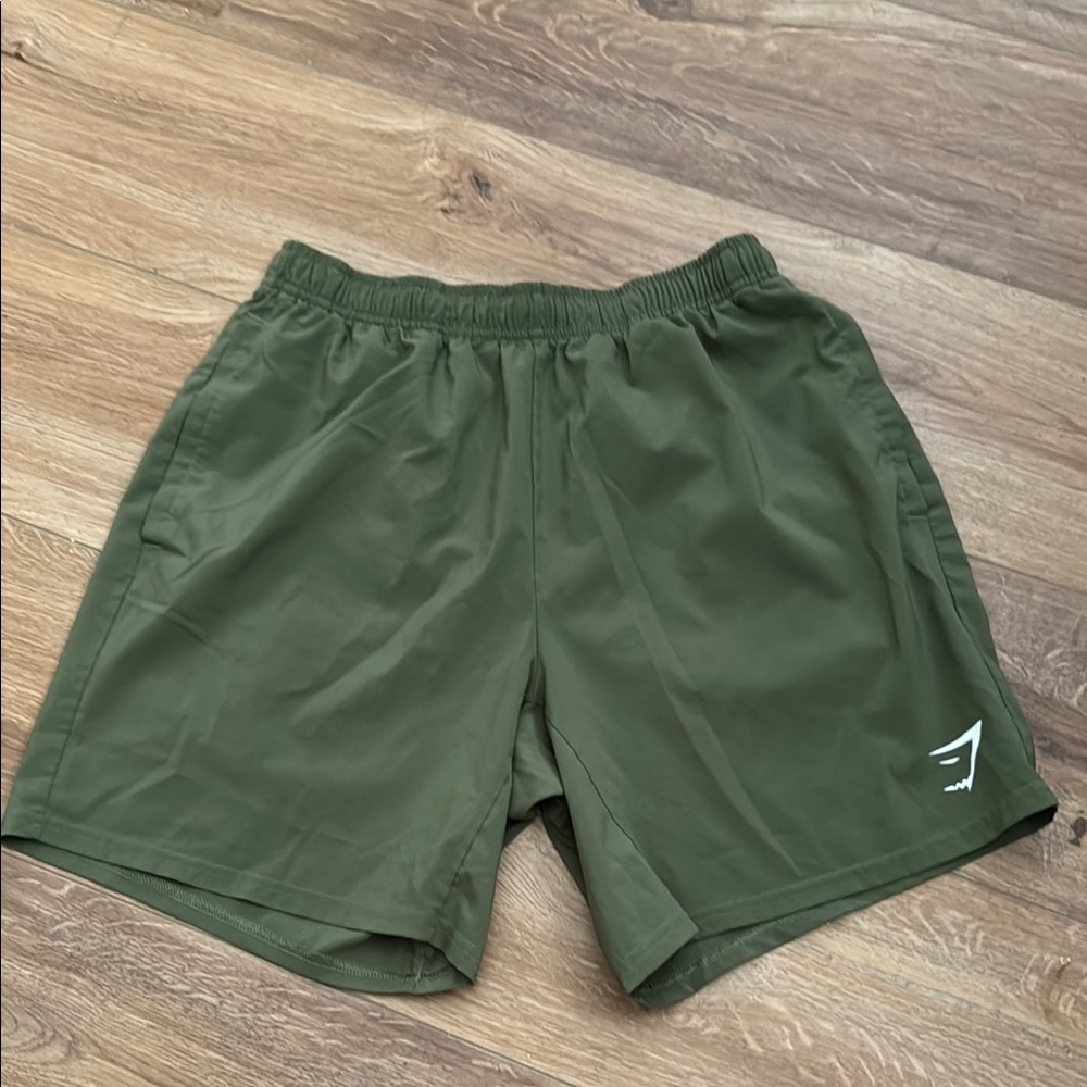 Gymshark Olive Green Athletic Shorts